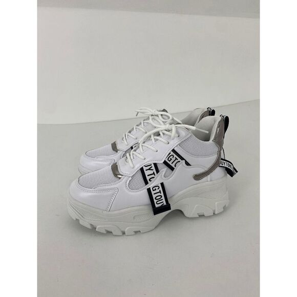 AEWLFTY NWOB Sneakers White Athletic Shoes Mod Contemporary Street Shoes - Size - Picture 10 of 10